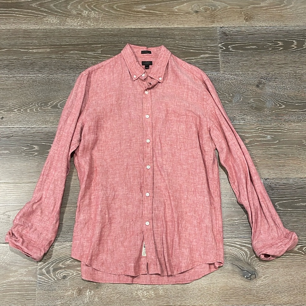 J Crew - Slim Fit - Long Sleeve Pink Button Down (L)